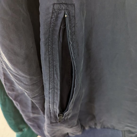 Embassy Row 100% Silk Vintage Bomber Windbreaker Size S 80's 90's - Picture 4 of 5